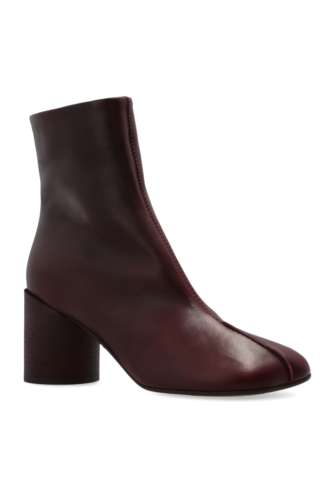 Burgundy Leather ankle boots with heels MM6 Maison Margiela